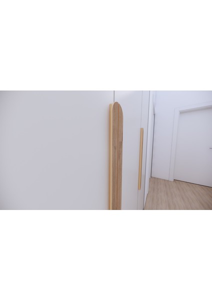 Roma 10CM Ahşap Desenli(Kahverengi) Mdf Mobilya Dolap Çekmece Kulpu Mdf Kulp