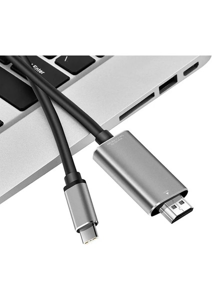 Ally Type-C To Hdmi 4K 60Hz Çevirici Görüntü Kablosu 1.8m - Hdtv Projektör-(57 - BKS9982-1760