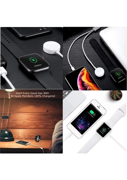 Ally 2in1 Apple Watch Şarj- Iphone USB Şarj KABLOSU-(5775) - FKU1361-8356