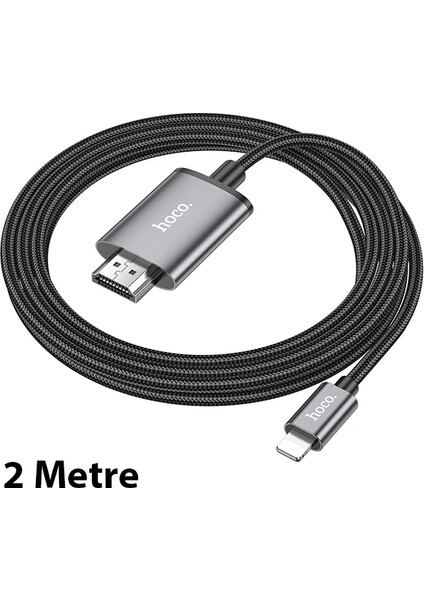 Hoco UA27 Lightning To HDMI Hdtv Dönüştürücü Adaptör (4k 30Hz) KABLO-(5775) - MBN5380-9945