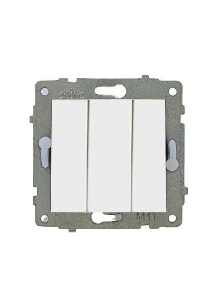 15 Adet Grano Beyaz Üçlü Anahtar Çerçeve Hariçtir