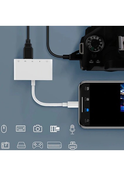Ally 5in1 Iphone-Ipad Lightning To Audio USB Kamera OKUYUCU-(5775) - MBN3831-4498