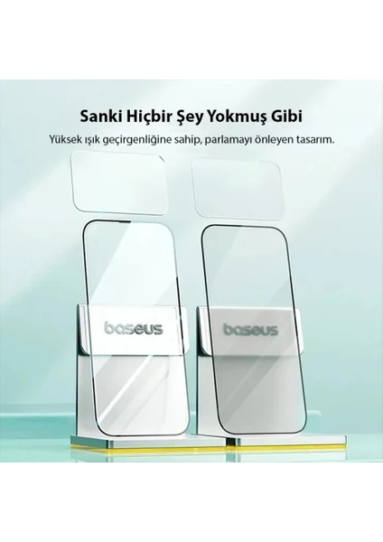 Baseus Crystal iPhone 15 Full Koruma Eye-Protection Tempered Cam Ekran KORUYUCU-(577 - FKU5534-1384 fırsatları