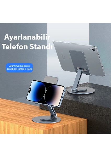 Dux Ducis Es Series Alüminyum Alaşımlı 360° Dönebilen Katlanır Telefon Stand? - MBN4252-4460