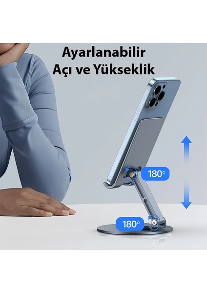 Dux Ducis Es Series Alüminyum Alaşımlı 360° Dönebilen Katlanır Telefon Stand? - MBN4252-4460