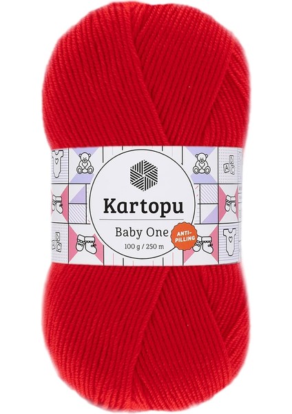 5 Adet Baby One %100 Anti-Pilling Bebek Ipi K150 Kırmızı