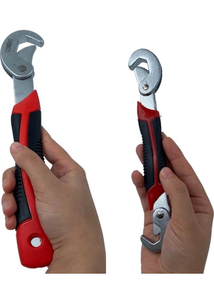 Çok Fonksiyonlu Ergonomik Ayarlanabilir Büyük Küçük Akıllı Pense Anahtar 2li Set (5047) modelleri