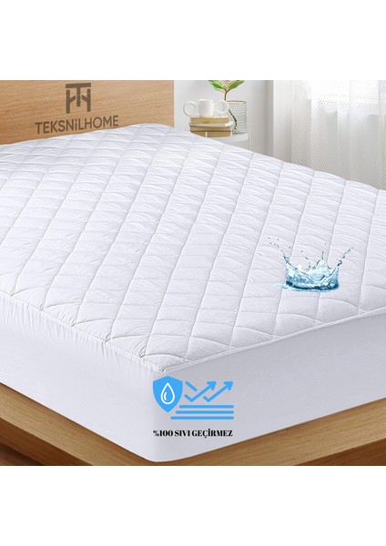 | %100 Mikrofiber Sıvı Geçirmez Kapitoneli Fitted Yatak Alezi Bebek 70X140