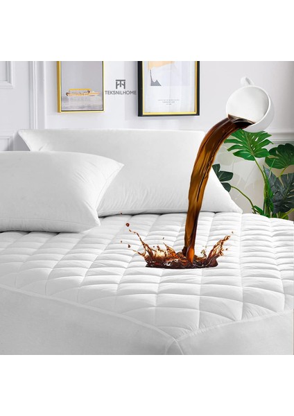 | %100 Mikrofiber Sıvı Geçirmez Kapitoneli Fitted Yatak Alezi Bebek 60X120