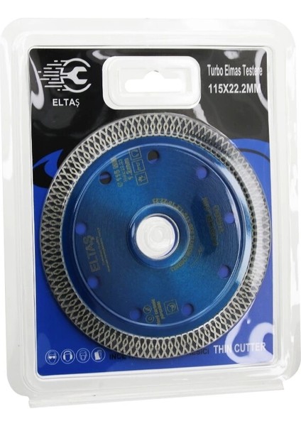 Turbo Elmas Mermer Kesici Disk 115MMX22.2MM Ince Hassas Testere 1.2mm (5047)