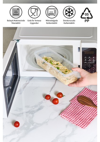 6'lı Saklama Kabı 1,3 Litre Derin Dondurucu Mikrodalga Uyumlu fiyatları