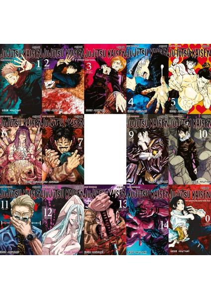 Jujutsu Kaisen 0-1-2-3-4-5-6-7-9-10-11-12-13-14. Ciltler Toplam 14 Ciltlik Manga Seti