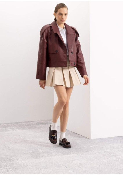 Coool Piliseli Normal Bel Basic Düz Gabardin Mini Etek D5265AX24AU fiyatları