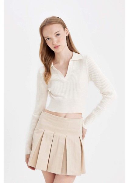 Coool Piliseli Normal Bel Basic Düz Gabardin Mini Etek D5265AX24AU indirimleri