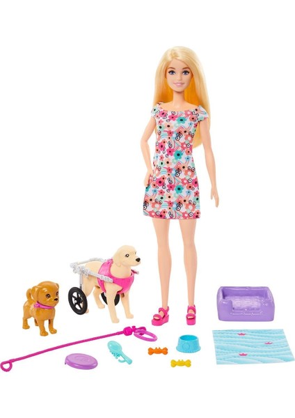 HTK37 Barbie ve Engelli Köpeği Oyun Seti