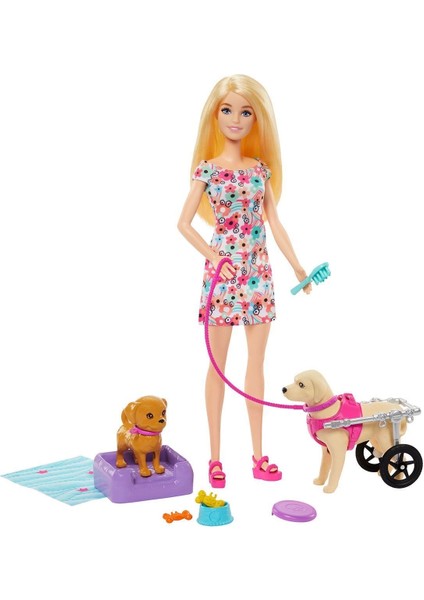 HTK37 Barbie ve Engelli Köpeği Oyun Seti