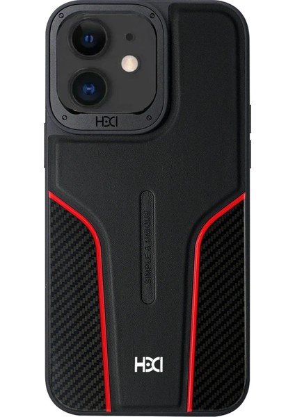 Apple iPhone 11 HBC-264 Lambor Karbon Fiber Sport Kapak - Siyah