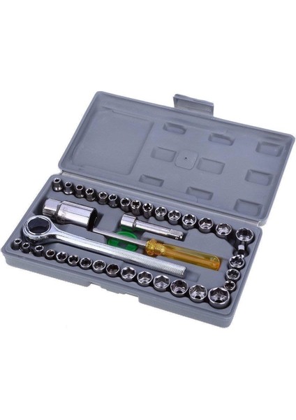 40 Parça Lokma Takımı Plastik Kutulu Combınatıon Socket Wrench Set (5047)