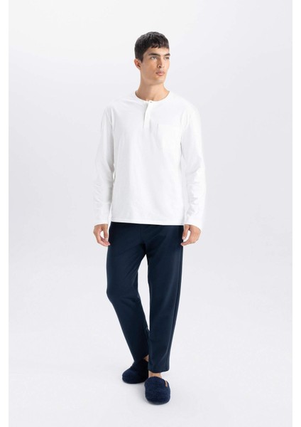 Lacivert Eşofman Altı Slim Fit Dar Kesim Fermuarlı Basic Düz Paça D6091AX24AU