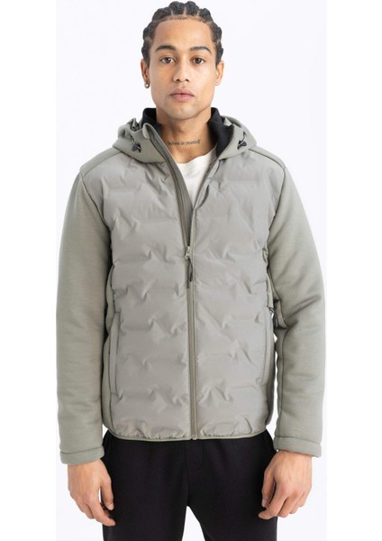 Fit Rüzgar Geçirmez Mont Slim Fit Dar Kesim Kapüşonlu Fermuarlı Cepli B2301AX25SP indirimleri