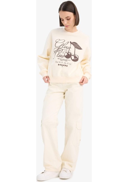 Straight Fit Gabardin Pantolon Kargo Cepli Normal Bel Düz Paça D3762AX24AU modelleri