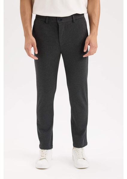 Gabardin Pantolon Tailored Regular Fit Normal Kesim Cepli Düz Paça A8102AX24AU