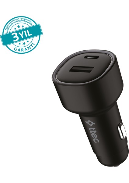 Smartcharger Duo Pd 48W Usb-C+Usb-A Araç Hızlı Şarj Aleti