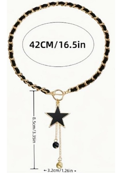 Black Star Kolye Günlük & Gece & Davet Siyah Yıldız Kolye modelleri