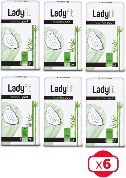 Bambu Ped Normal 24'lü x 6 Paket 144 Adet