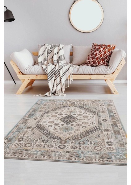 Safir Modern Salon ve Oturma Odası Halısı - Krem