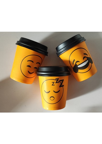 7 Oz Karton Bardak 1000 Adet Mavi Dama Desen + 1000 Adet Bardak Kapağı