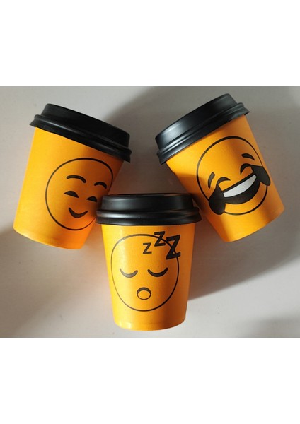 7 Oz Karton Bardak 250 Adet Mavi Dama Desen + 250 Adet Bardak Kapağı