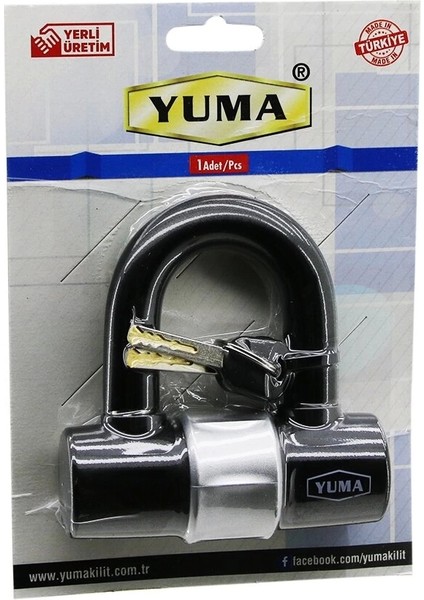 Çok Amaçlı Çelik - U Bar - Kelepçe Disk Anahtarlı Asma Kilit (5047)