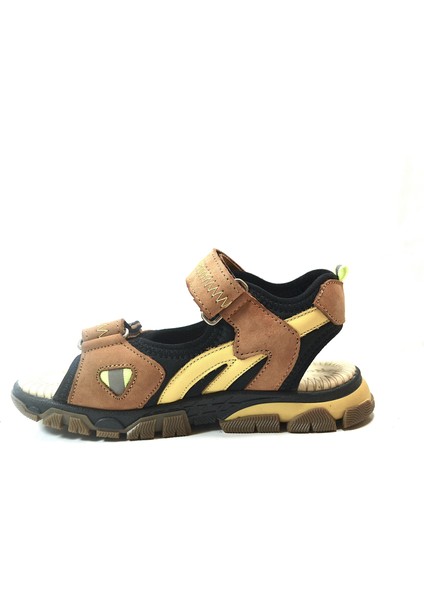 ROCKY.128 Hakiki Deri Taba Cırtlı Ortopedik Erkek Çocuk Sandalet modelleri