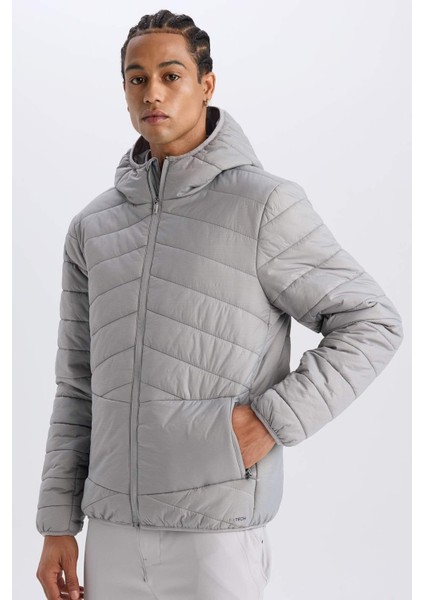 Fit Su İtici Regular Fit Kapüşonlu Fermuarlı Dokuma Mont D6183AX25SP fırsatları