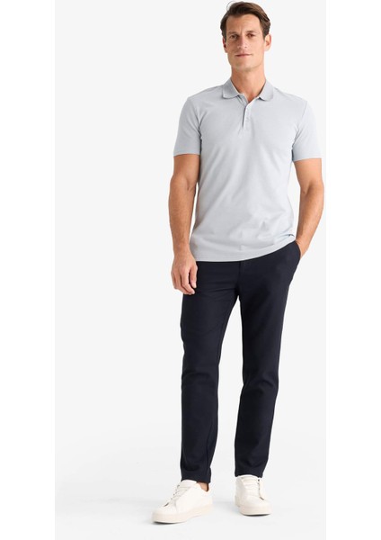 Slim Fit Dar Kesim Polo Yaka Kısa Kollu Pamuklu Modal Karışımlı Basic Düz Tişört M6609AZ25SP fiyatları