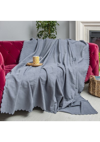 Kaymaz Koltuk Örtüsü Çift Taraflı Mikrofiber Şönil 175x300 cm Gri – Kedi Köpek ve Çocuk Dostu