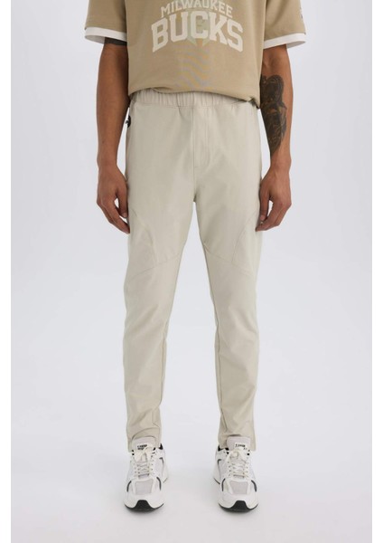 fit Slim Fit Dar Kesim Çift Cepli Fermuarlı Paça Dokuma JOGGER B2780AX25SP