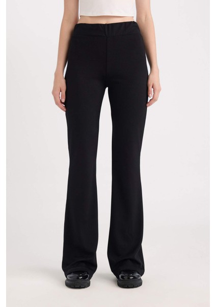 Flare Fit Düz Paça Uzun Boy Pantolon D7452AX24AU