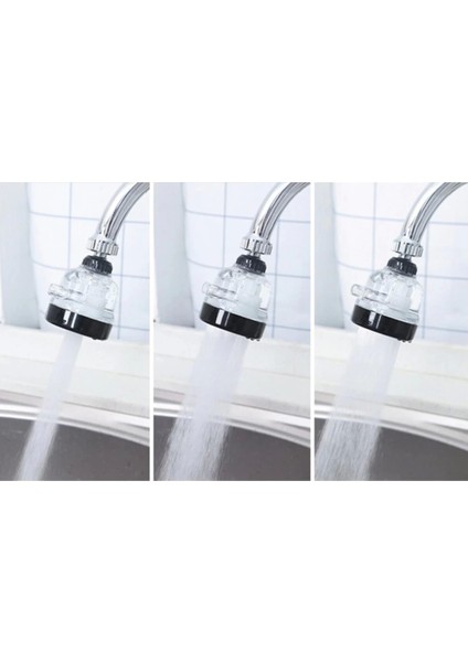 Su Tasarruflu 3 Fonksiyonlu Oynar Musluk Başlığı - Şeffaf (5047) fiyatları