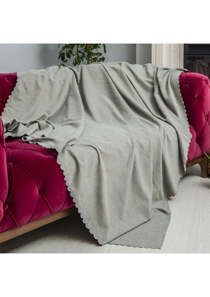 Kaymaz Koltuk Örtüsü Çift Taraflı Mikrofiber Şönil 175x300 cm Taş – Kedi Köpek ve Çocuk Dostu