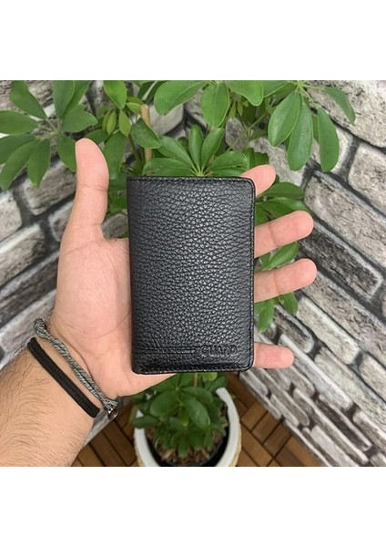 Derije Hakiki Deri Siyah Ekstra İnce Erkek Cüzdanı (T251)