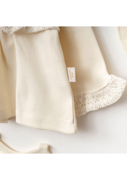 Kız Bebek 0-6 Ay 5 Li Set - Krem modelleri