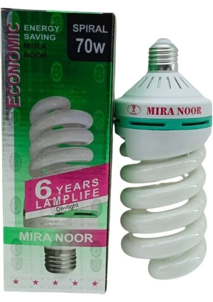 70W E27 Kıvrık Ekonomik Tasarruflu Ampul 6500K - 0.26A - 8000H (5047)