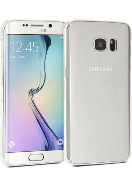 Samsung Galaxy S6 Edge Uyumlu Kamera Korumalı Yumuşak Dokulu ve Şık Koruma Şeffaf Kılıf