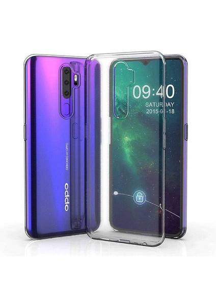 Oppo A9 2020 Uyumlu Kamera Korumalı Yumuşak Dokulu ve Şık Koruma Şeffaf Kılıf