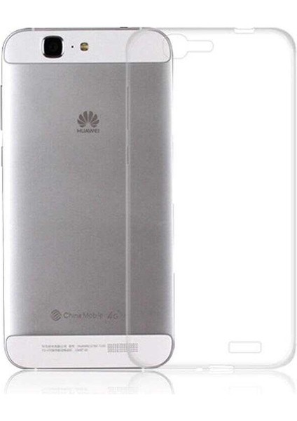 Huawei Ascend G7 Uyumlu Kamera Korumalı Yumuşak Dokulu ve Şık Koruma Şeffaf Kılıf