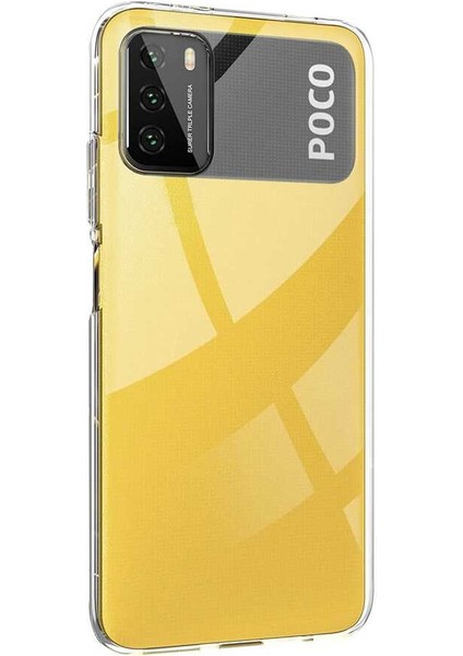 Xiaomi Poco M3 Uyumlu Kamera Korumalı Yumuşak Dokulu ve Şık Koruma Şeffaf Kılıf