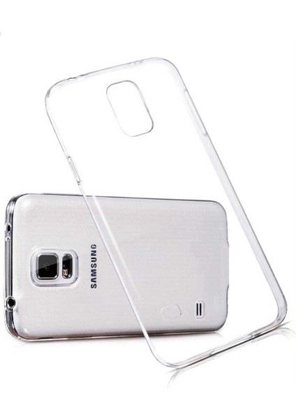 Samsung Galaxy S5 İ9600 Uyumlu Kamera Korumalı Yumuşak Dokulu ve Şık Koruma Şeffaf Kılıf