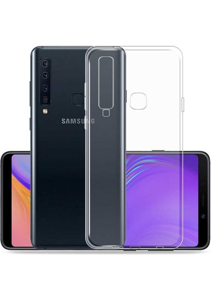 Samsung Galaxy A9 2018 Uyumlu Kamera Korumalı Yumuşak Dokulu ve Şık Koruma Şeffaf Kılıf